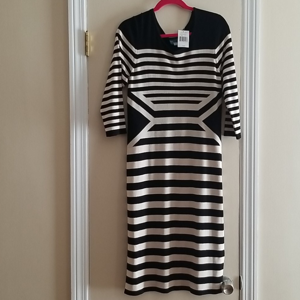 Beautiful black & beige sweater dress